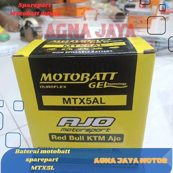 Aki Motobatt Mtx5Al Accu Kering Original Motobatt Mio Smile Mio Sporty Fizr Dll