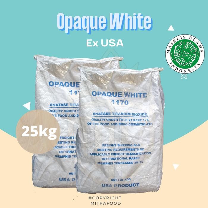 

NEW! OPAQUE WHITE / PEMUTIH MAKANAN / TITANIUM DIOXIDE FOOD GRADE - 25KG