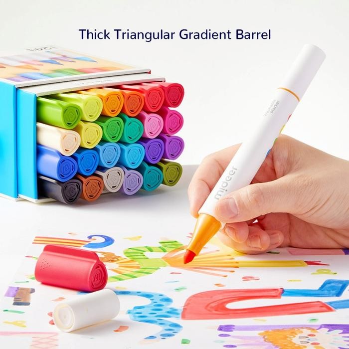 

Mideer Dual Tip Washable Marker Colors Mainan Edukasi Anak