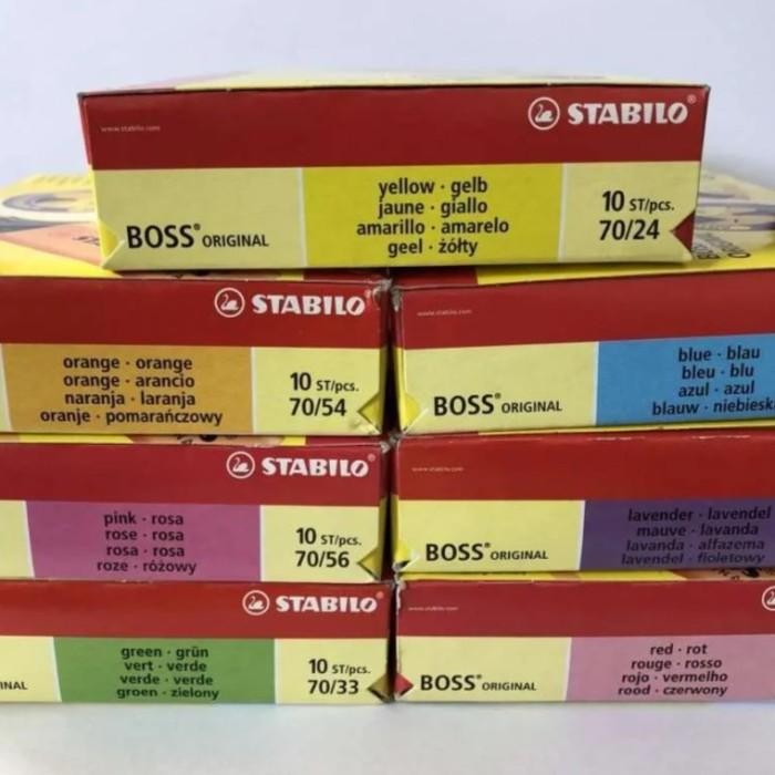 

Stabilo Boss Highlighter Original - 1 Box Isi 10 Pcs