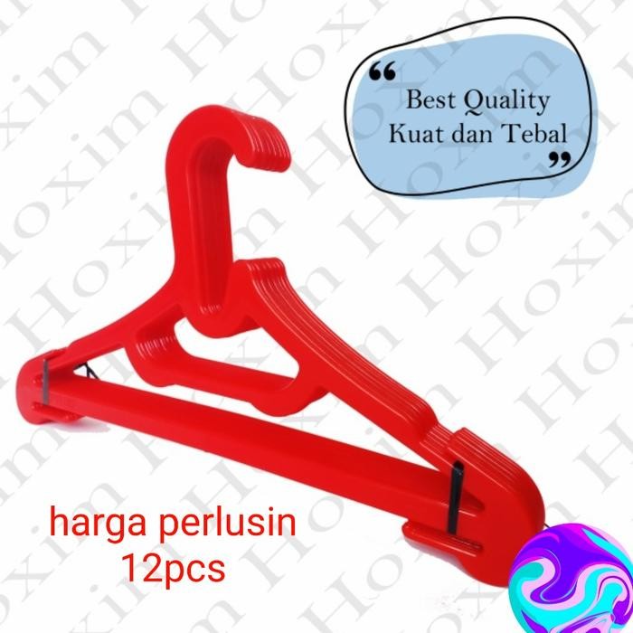 NHGJ Hanger/Gantungan Baju Plastik /Warna Pp Merah Hoxim Spider