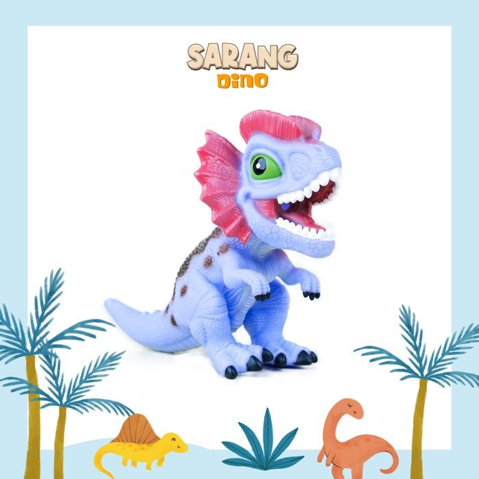 Mainan Boneka Anak Dinosaurus Karet Lentur Bersuara Trex Triceratops.