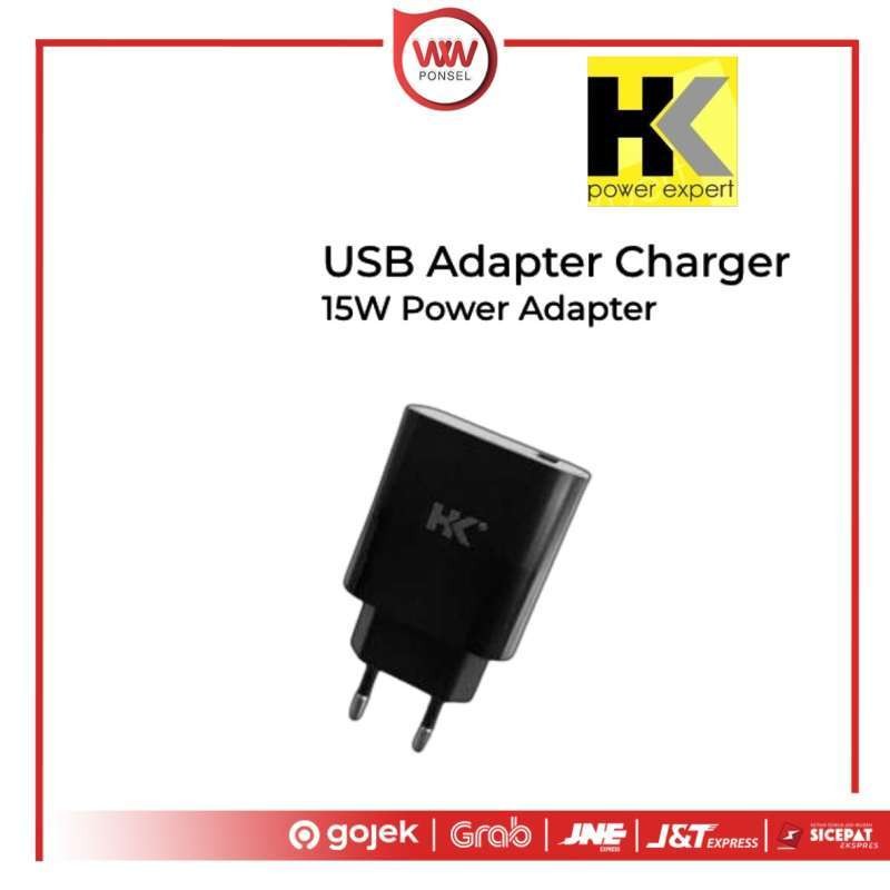 HK D33 Power Adapter Charger USB 15W VOOC Quick Charger - Black *