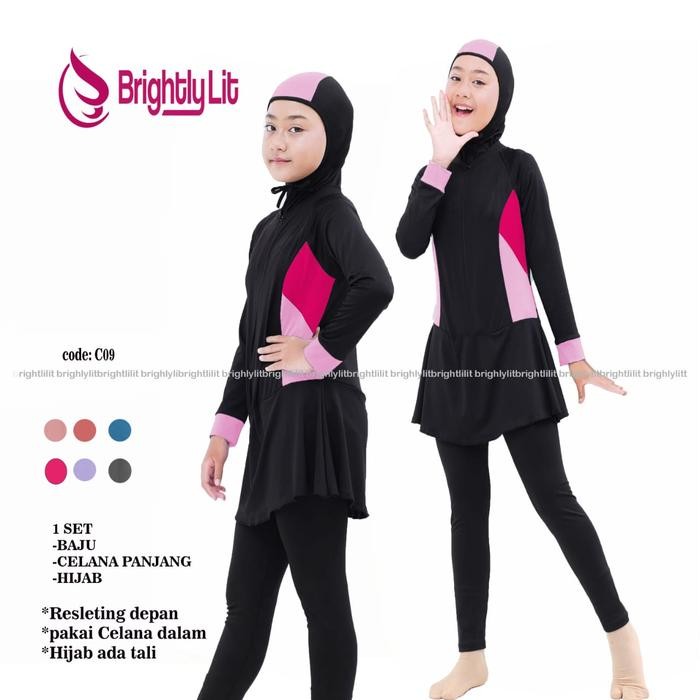 7-11 Tahun Baju Renang Anak Muslim Baju Renang Anak Perempuan Hijab