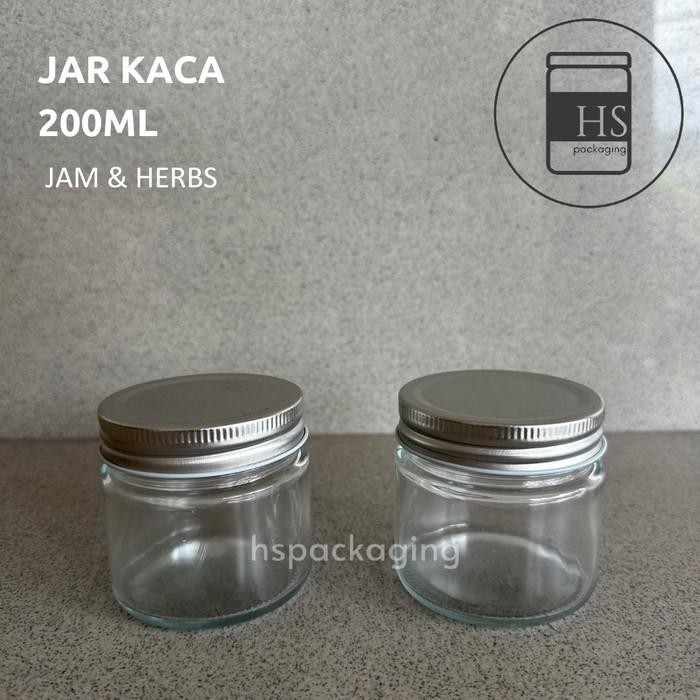 LUSINAN TUTUP STAINLESS GLASS JAR 200ml Jar Kaca / TOPLES KACA 200ML