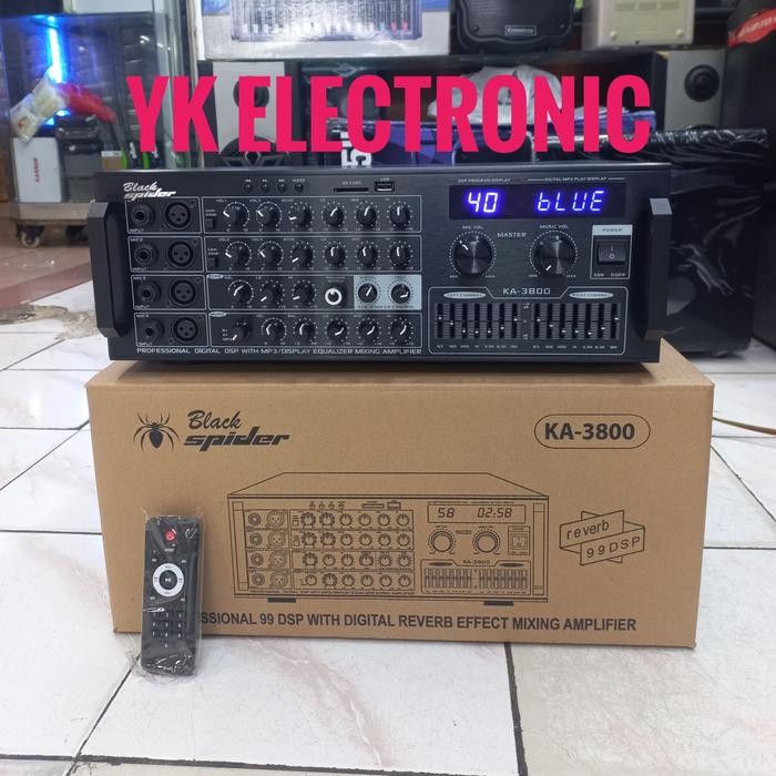 power amplifier black spider ka 3800 video in out key control