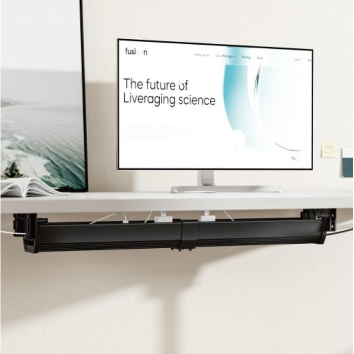 

DISKON Rak Kabel Bawah Meja OXIMUS C91D Hitam / Putih Universal Under-Desk Cable Management READY