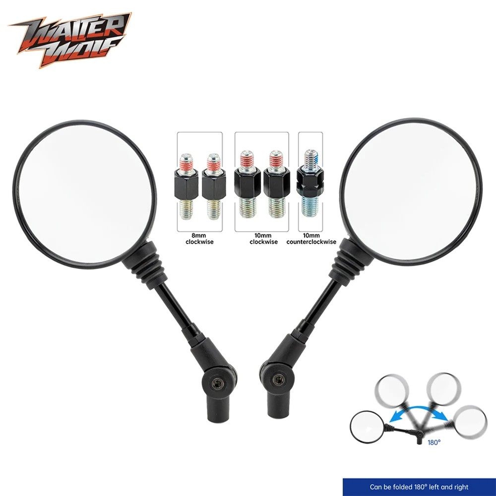 Side Rearview Mirrors For KAWASAKI KLX250 SF KLX 250 230 300 140 KLR 650 SM D Tracker Motorcycle Acc