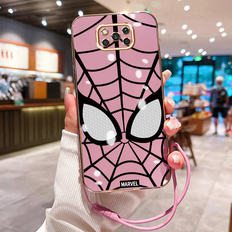 Casing Hp Untuk Xiaomi POCO X3 X3 Pro X3 NFC X3 GT Case Casing Jaring laba-laba HP Cesing Silikon So