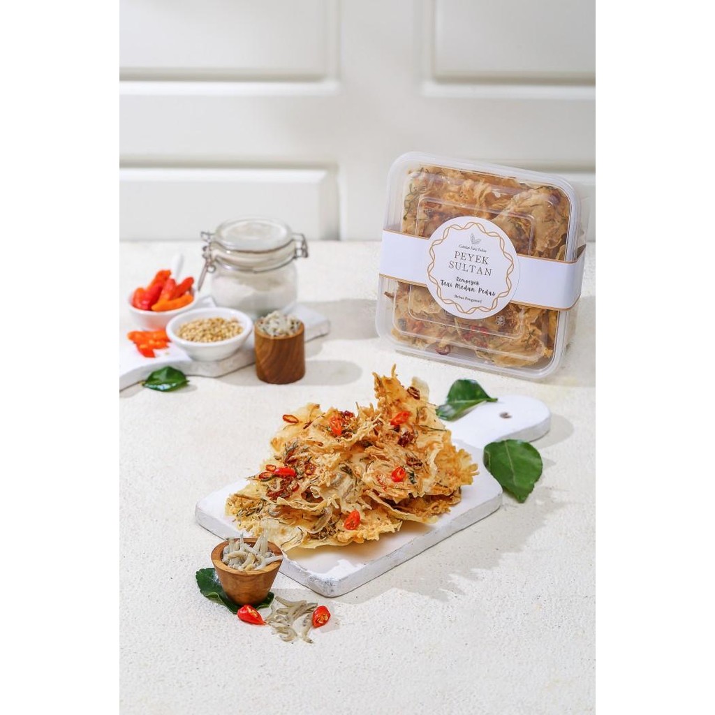 

Peyek Sultan Rempeyek Teri Medan Pedas Premium Xl Peyek Enak Renyah