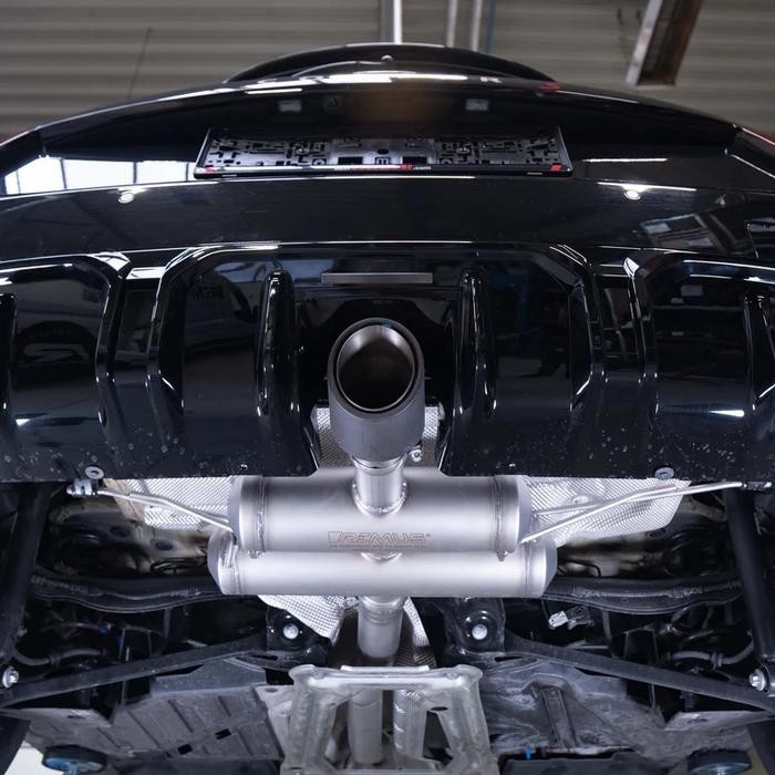 Remus Exhaust System Mini F66 Cooper S 2025 with Original JCW Gloss Rear Diffuser Set Knalpot Remus