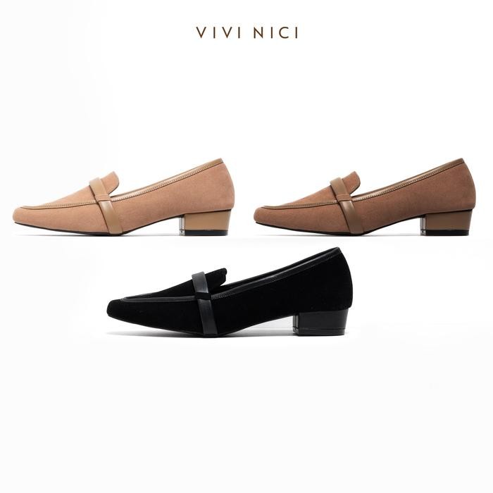 SZ99 Vivi Nici - Dione Sepatu Wanita Hak 3 Cm Black Merah Heels