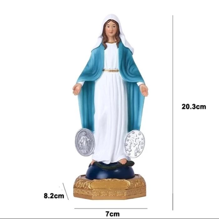 Patung Maria Medali Wasiat Import Italy. 20cm