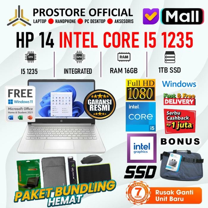 B2AG Hp 14 I5 1235 16Gb 512Gb Ms Office Home Student 2021 Ohs 2021