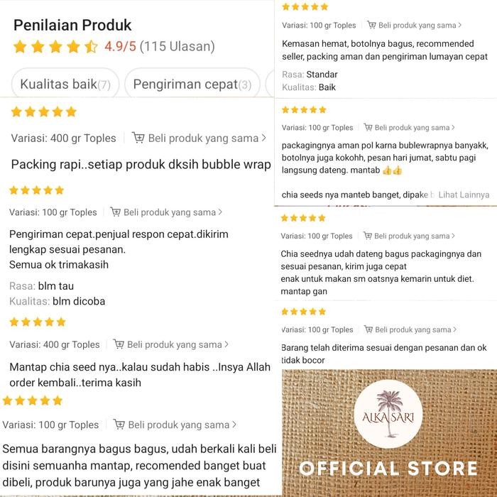 

Ready- Organic Chia Seed / Biji Chia Seed Untuk Diet