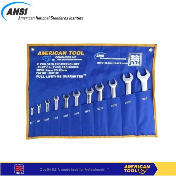 American Tool - American Tool 8931132 Elliptical Set Kunci Pas [11 pcs] REAL