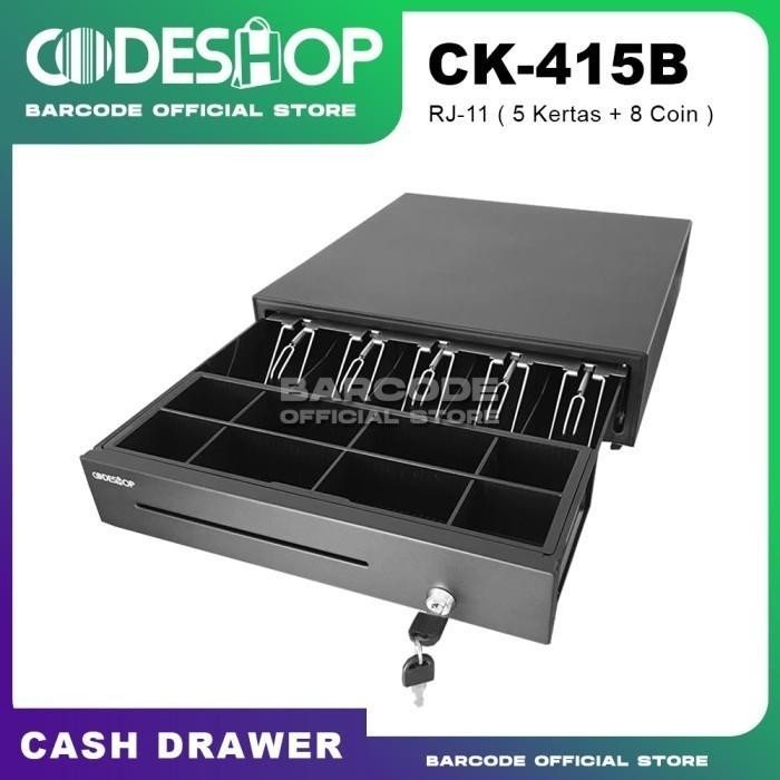 

DKF9 Laci Brangkas Kasir / Cash Drawer Besar Codeshop Ck-415 Black Rj-11