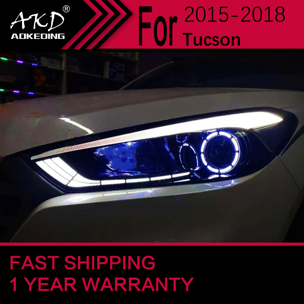 Car Lights for Hyundai Tucson LED Headlight 2015-2018 Tucson Head