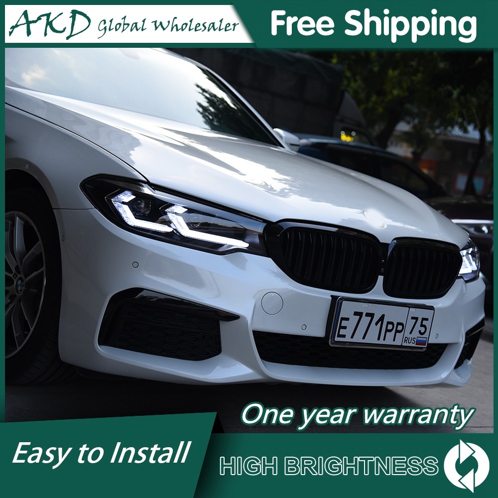 Headlights Car For BMW G30 2018-2022 G38 DRL Hella LED Bi Xenon Bulb