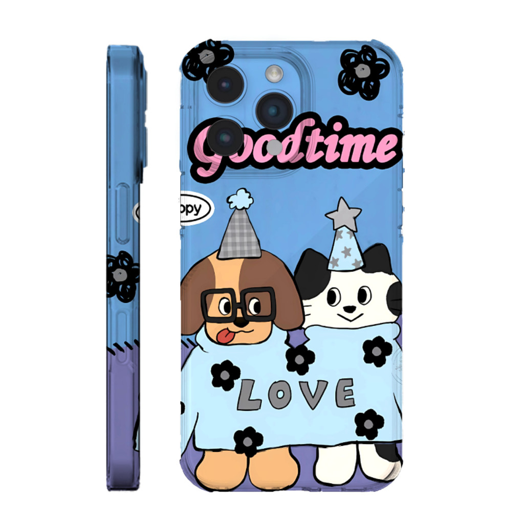 Hardcase Motif Kucing dan Anjing Lucu Iphone 13 Iphone 7/8 plus Iphone 15 pro Iphone Xr Iphone 16 Pl