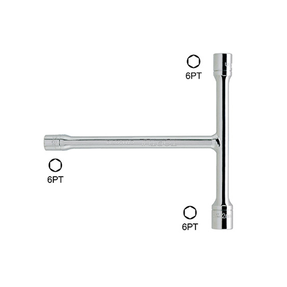 KUNCI SOCK T 3 WAY PENDEK 8-10-12 (TOPTUL) MADE IN TAIWAN