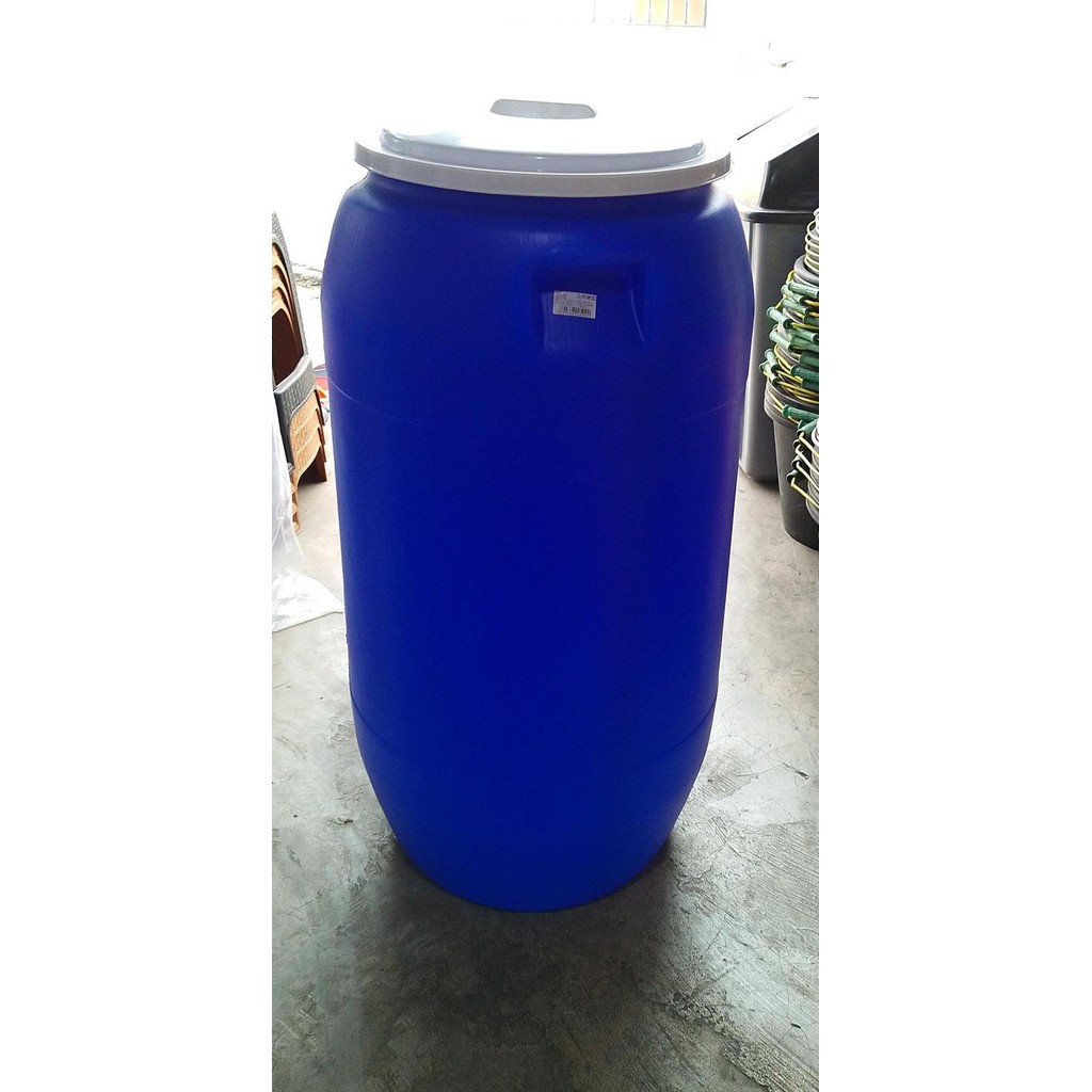 Tong Air Besar 90 Liter BIRU / Tong Air Tutup Plastik Green Leaf 90 Liter Tebal dan Kuat / Tong