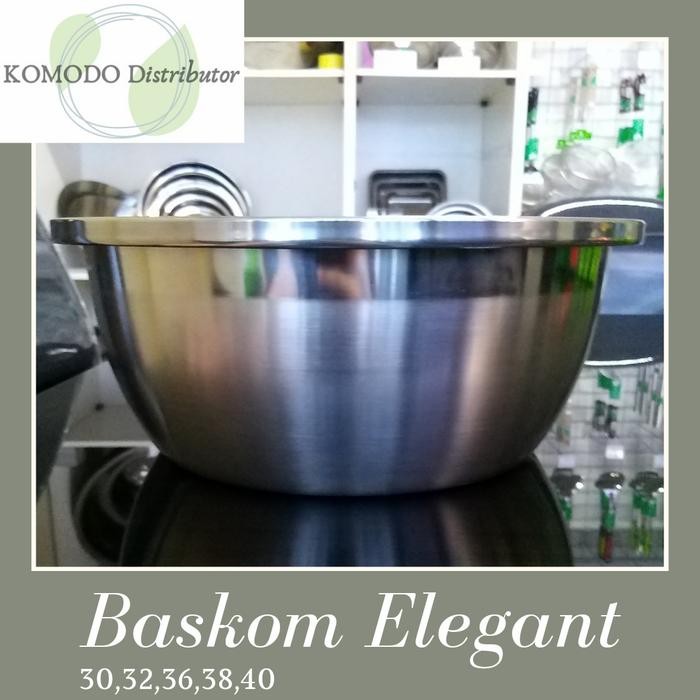 BASKOM STAINLESS ELEGANT / BASKOM KOMODO ukuran 40 cm