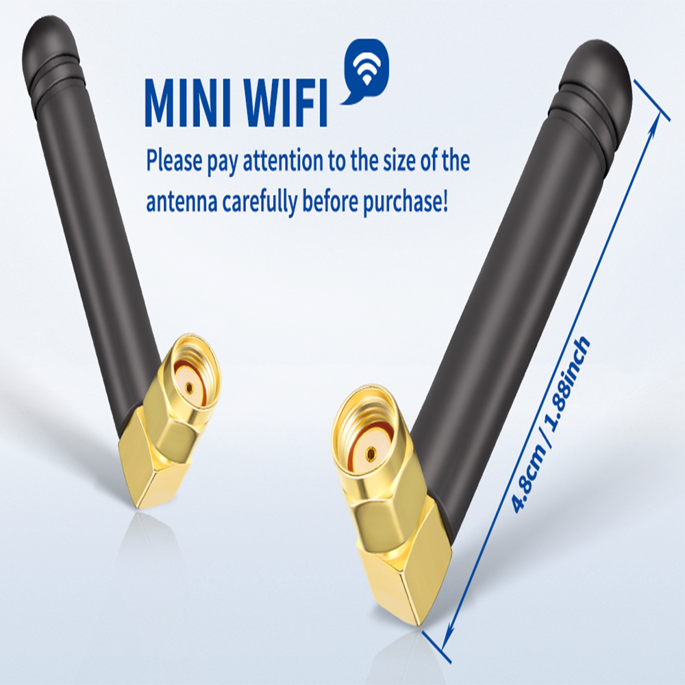 Superbat 2dbi 2.4GHz/5.8GHz Mini Dual Band Rubber Aerial WiFi Antenna RP-SMA Connector for Mini PCI 