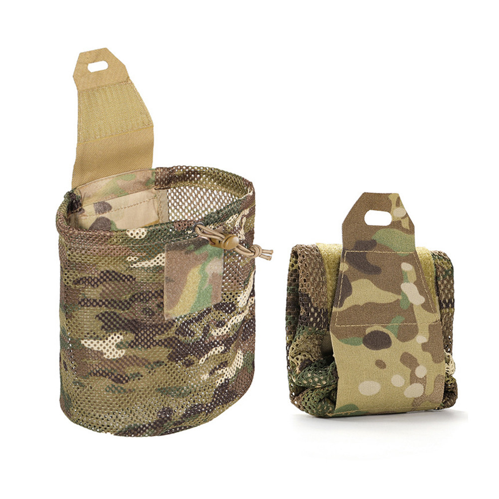 Tactical Molle Dump Pouch Foldable Drawstring Recycle Pouch Recovery Tool Pack for Molle Belt Tactic