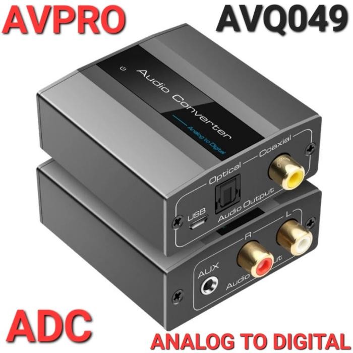 MY2F Avpro Avq049 Analog To Digital Audio Converter Adc 48Khz Rca & 3.5Mm
