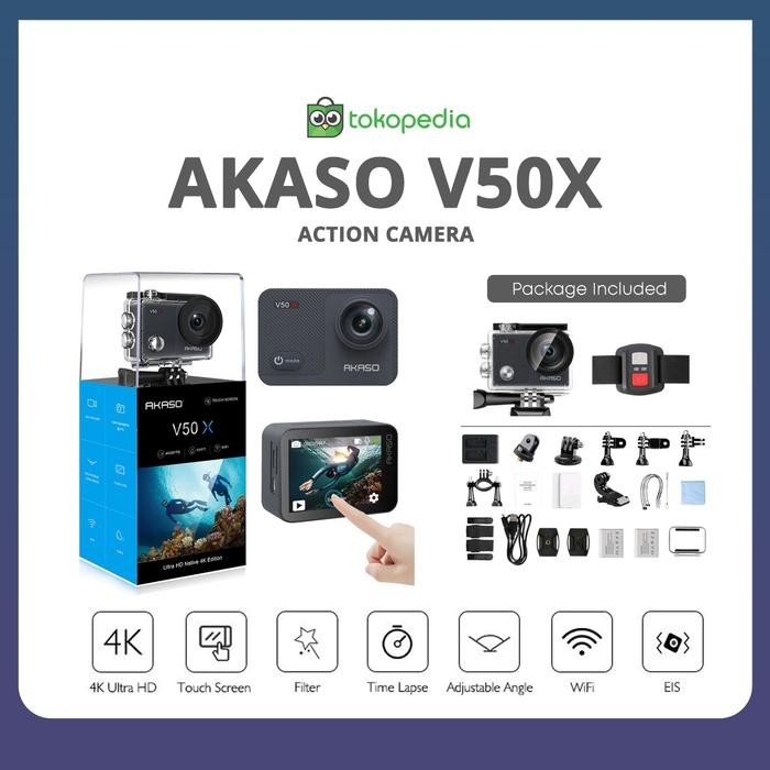 4JLF Akaso V50X Action Camera Full Hd 4K Eis Wireless Cam