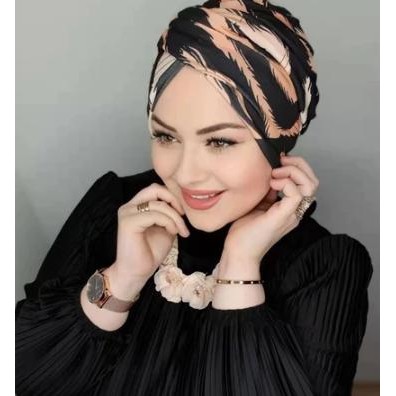 (Expert) TERLARIS,Instant Turban Jersey Muslim Hijab Turban Instan Dewasa