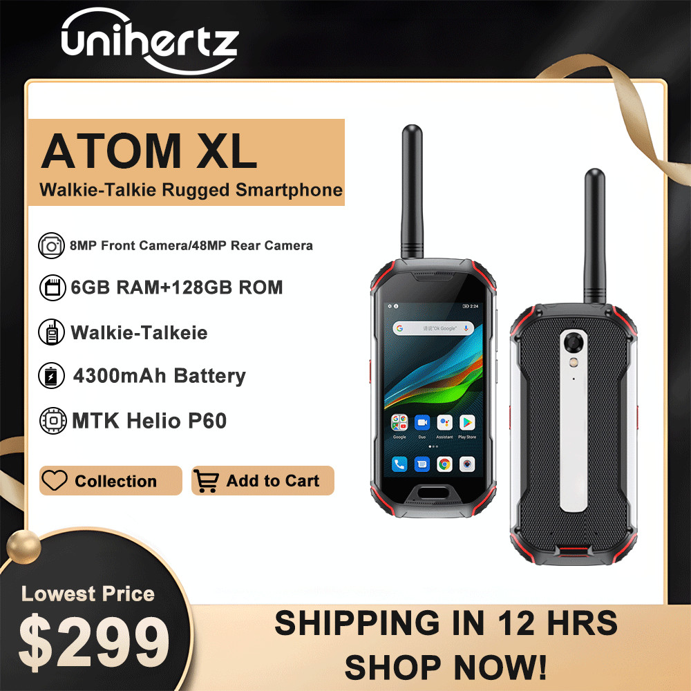 Unihertz Atom XL IP68 Rugged Waterproof Cellphones 6GB 128GB Android
