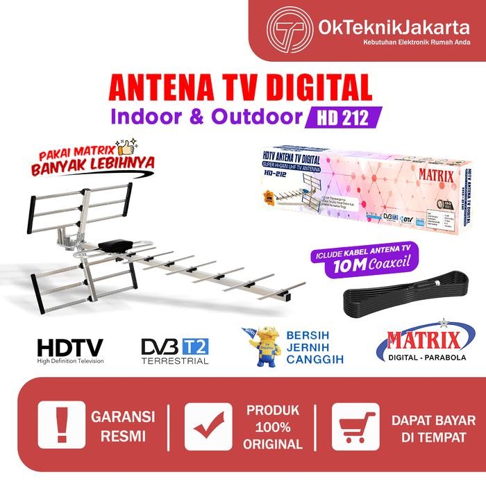 Sale Matrix Antena Tv Digital Hd211 / Hd 211 / Hd-211 Free Kabel / Antena Outdoor Matrix