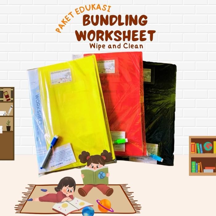 

[Bundling] 3 Pcs Worksheet Anak 2 3 4 5 Tahun Paud Tk Wipe And Clean Buku Aktivitas Belajar