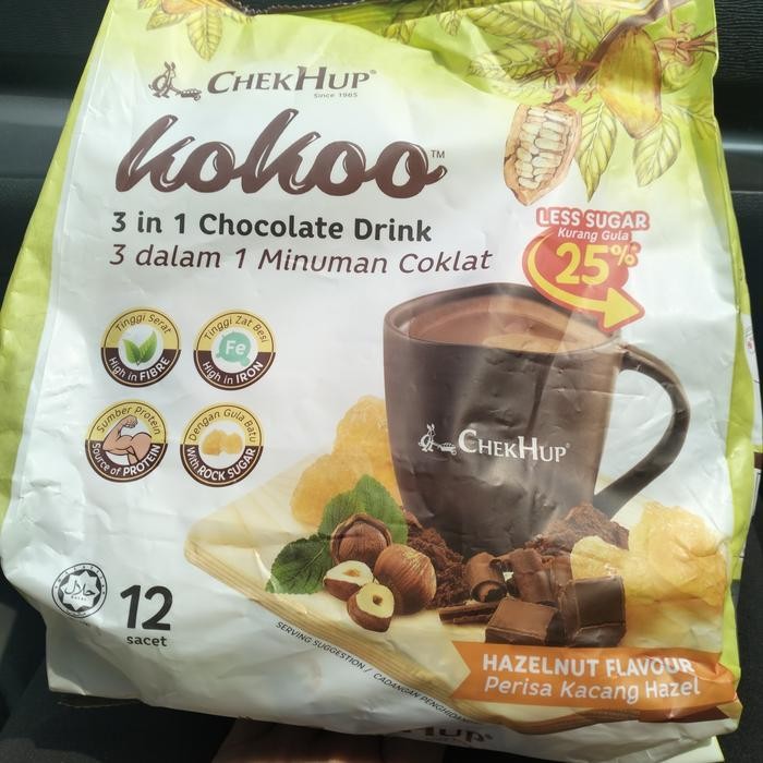 NWFK   Chek Hup Kokoo Hot Chocolate With Hazelnut Chek Hup 3 In 1 Cek Up