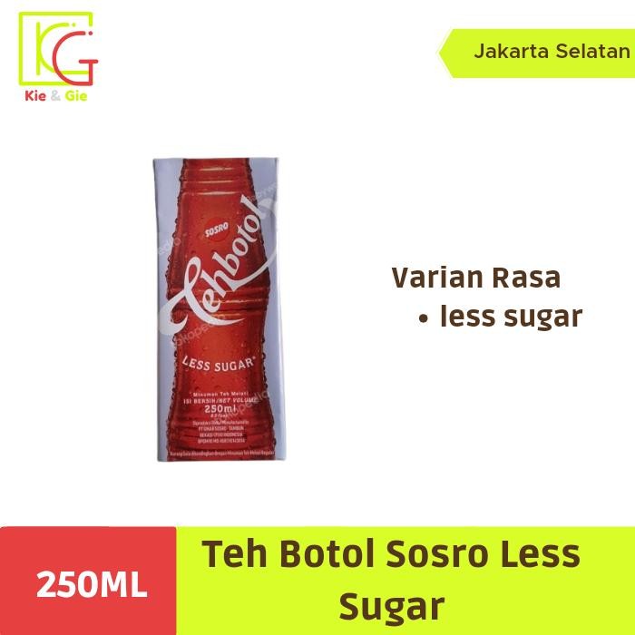 

8SXE Teh Botol Sosro Kotak Less Sugar 250 Ml (1 Dus Isi 24 Pcs)