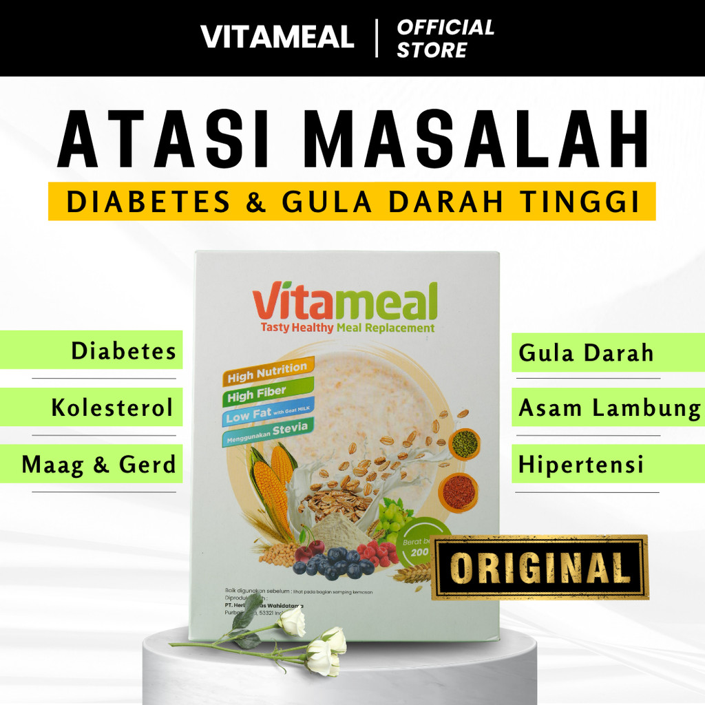 

[ AMPUH ] VITAMEAL Sereal Susu Multigrain Dewasa Obat Gula Darah Sembuh Diabetes Maag Pencernaan Untuk Diet dan Pengganti Nasi Makanan Sehat Orang Dewasa VITAMILK KEBAS
