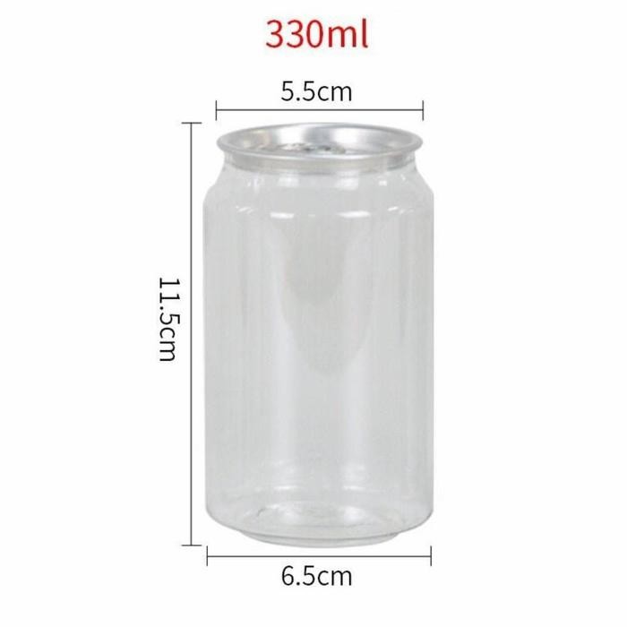 (Expert) Botol Plastik PET Can 330ml Kaleng Segel Alumunium Minuman Cafe