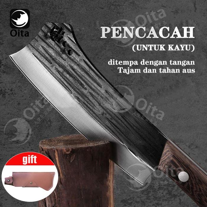 TERLARIS Oita Pisau Pemotong Kayu Super Tajam Stainless /Pisau Daging Kitchenware