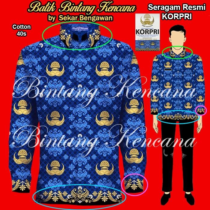 Seragam Korpri Kemeja Bintang Kencana Cotton 40s by Sekar Bengawan - Pria