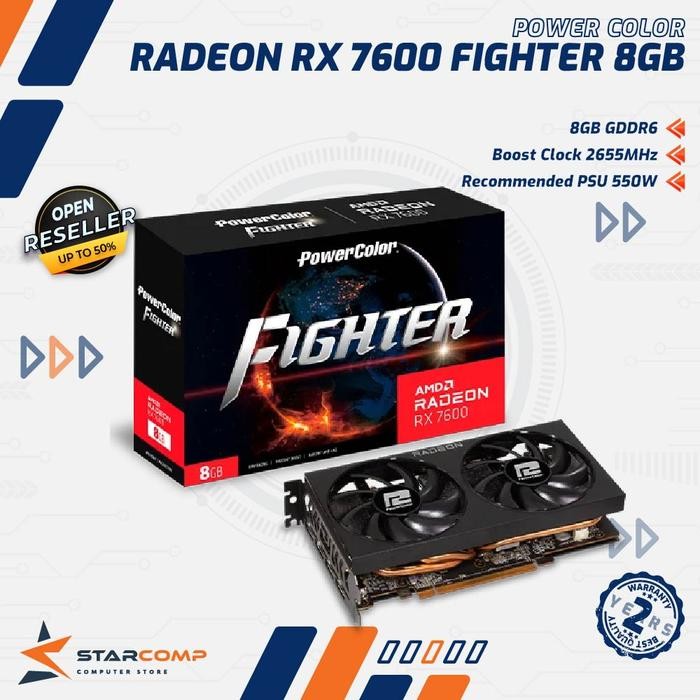 PowerColor Radeon RX 7600 8GB GDDR6 Fighter RX7600