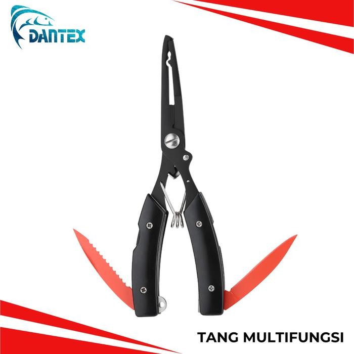 Dantex XR-77 Tang Pancing Multifungsi Jigging Popping Casting Pembuka Split Ring Dilengkapi Pisau