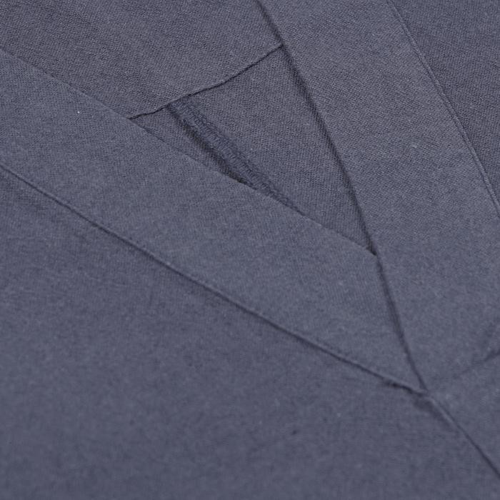 Kemeja Jepang Polos 3second C060523 - Katun Crinkle Mood Indigo / Castle Rock *