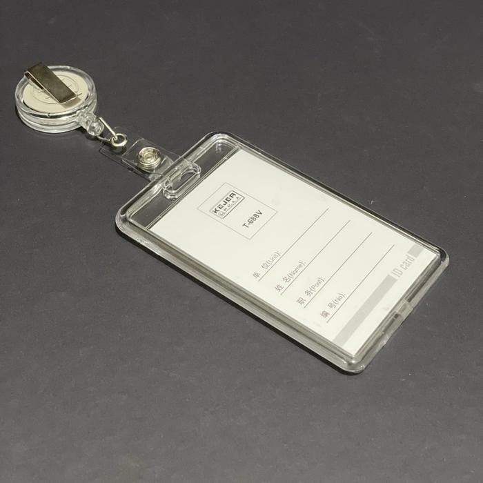 

Tempat Kartu KEJEA ID Card IDcard bahan Akrilik Acrylic Kantor Nametag Name tag mika + YOYO