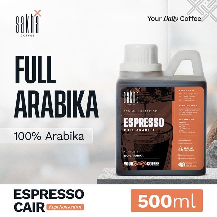 

Terlaris - Espresso Cair Kopi Konsentrat Murni Full Arabika Arabica Minuman 500Ml