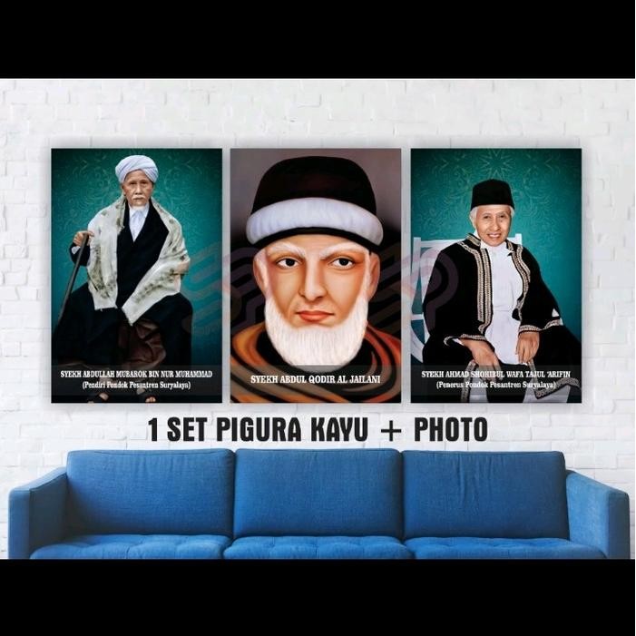 FOTO ABAH ANOM ABAH SEPUH SURYALAYA 1SET ISI 3 Foto