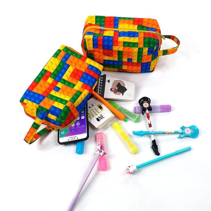 

Pouch Kotak Bricks Hampers Ulang Tahun Tempat Pensil Penggemar Bricks