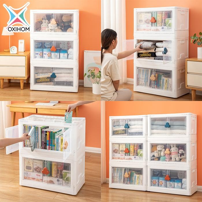 

Oxihom Kotak Penyimpanan Lipat Storage Box Lipat Container Plastik Mainan Kuning Pakaian