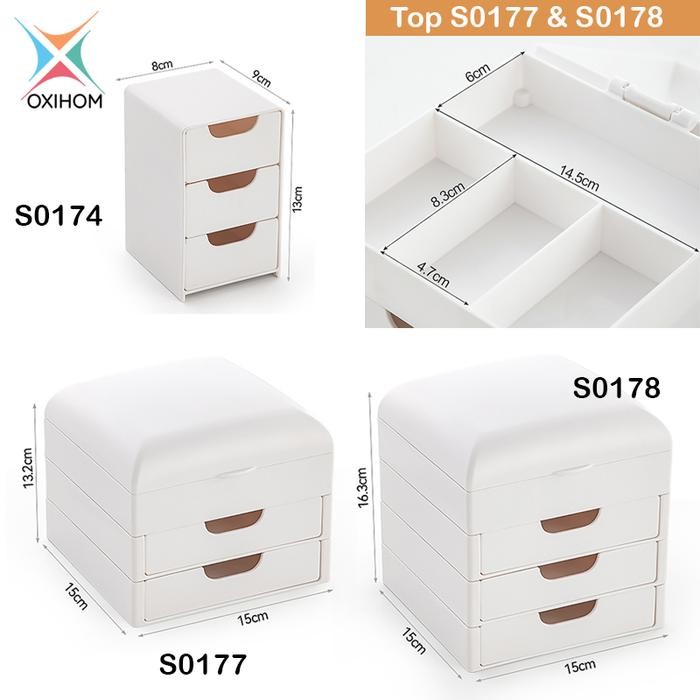 

Oxihom Laci Susun Plastik Lemari Plastik Drawer Storage Cabinet Penyimpanan